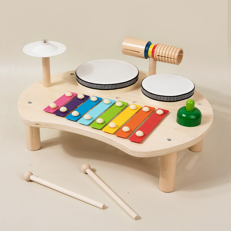 Musical Instrument Old - Multi-function Baby Music Table Toys Wooden