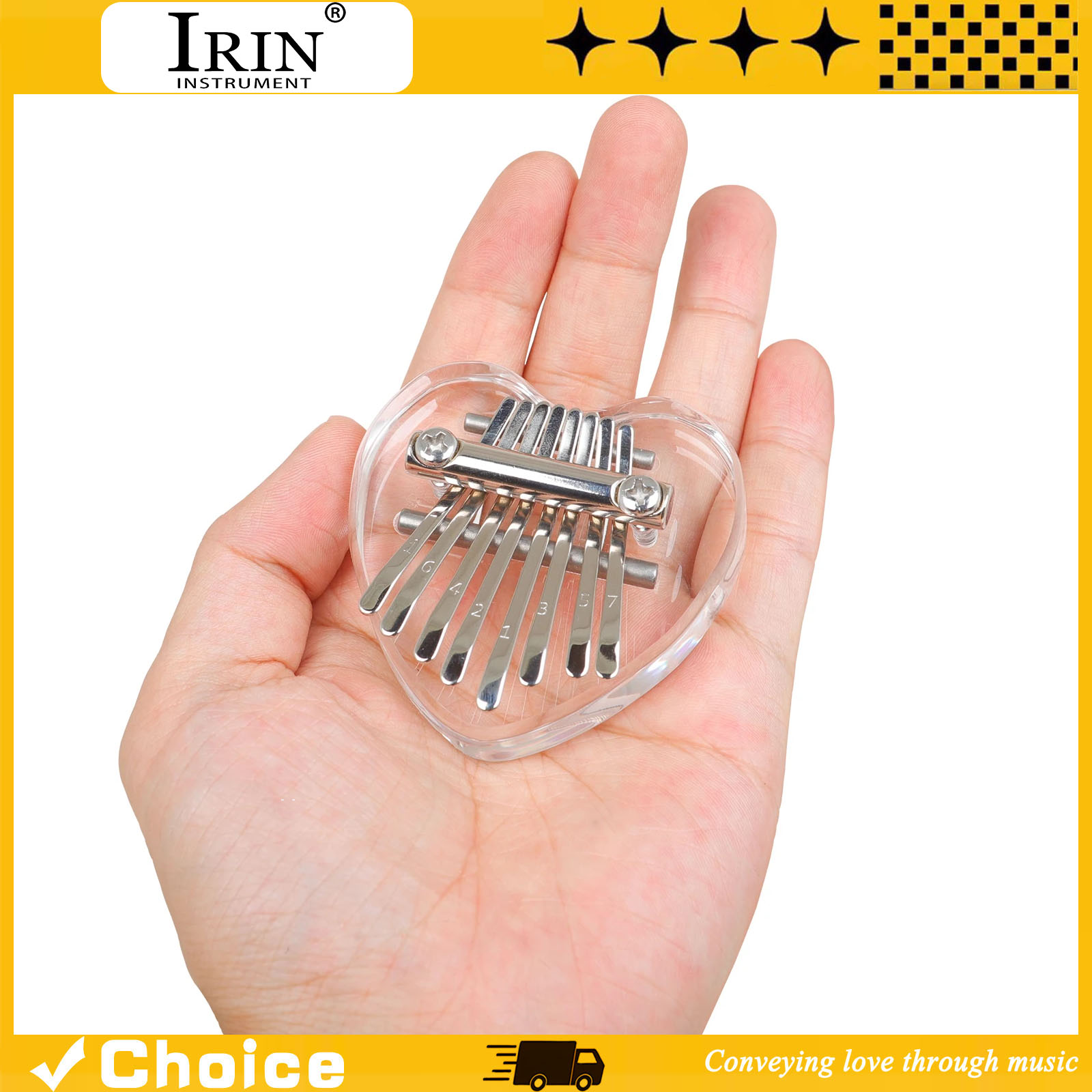 A Musical Instrument With Keys - 8-Key Kalimba Mini Thumb Piano Acrylic