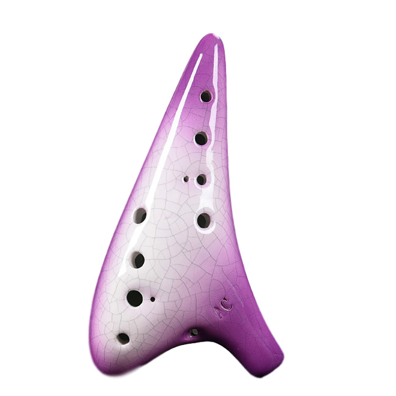 Musical Instrument Zelda - Purple Ceramics Ocarina 12 Holes Alto