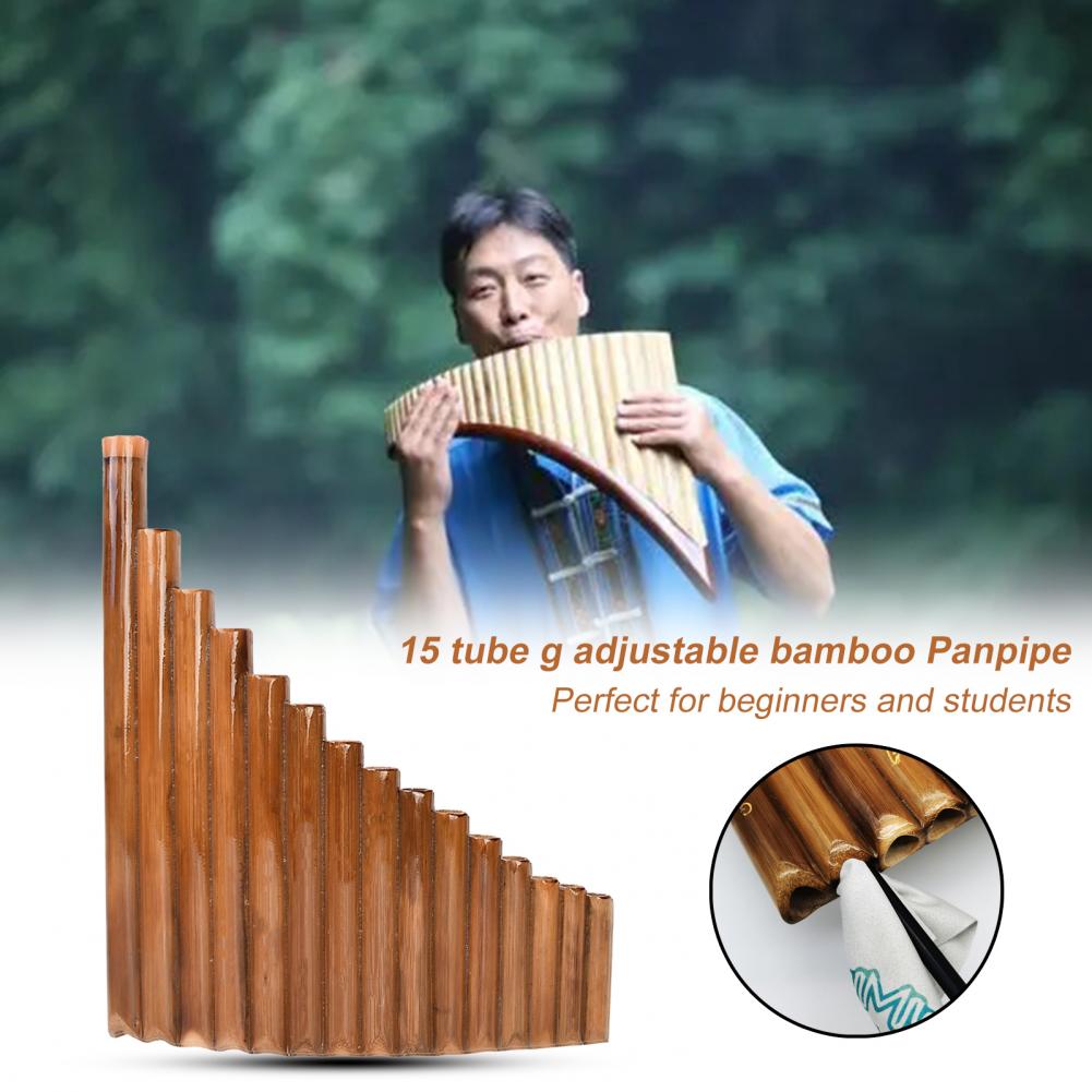 Musical Instrument Harmony - Harmonious 15-Tube Left-Hand Pan Pipes Easy-Play