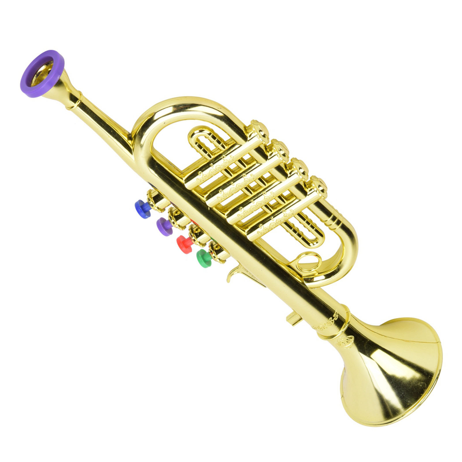 Musical Instrument Project - Kid Trumpet Golden Coated Plastic Children