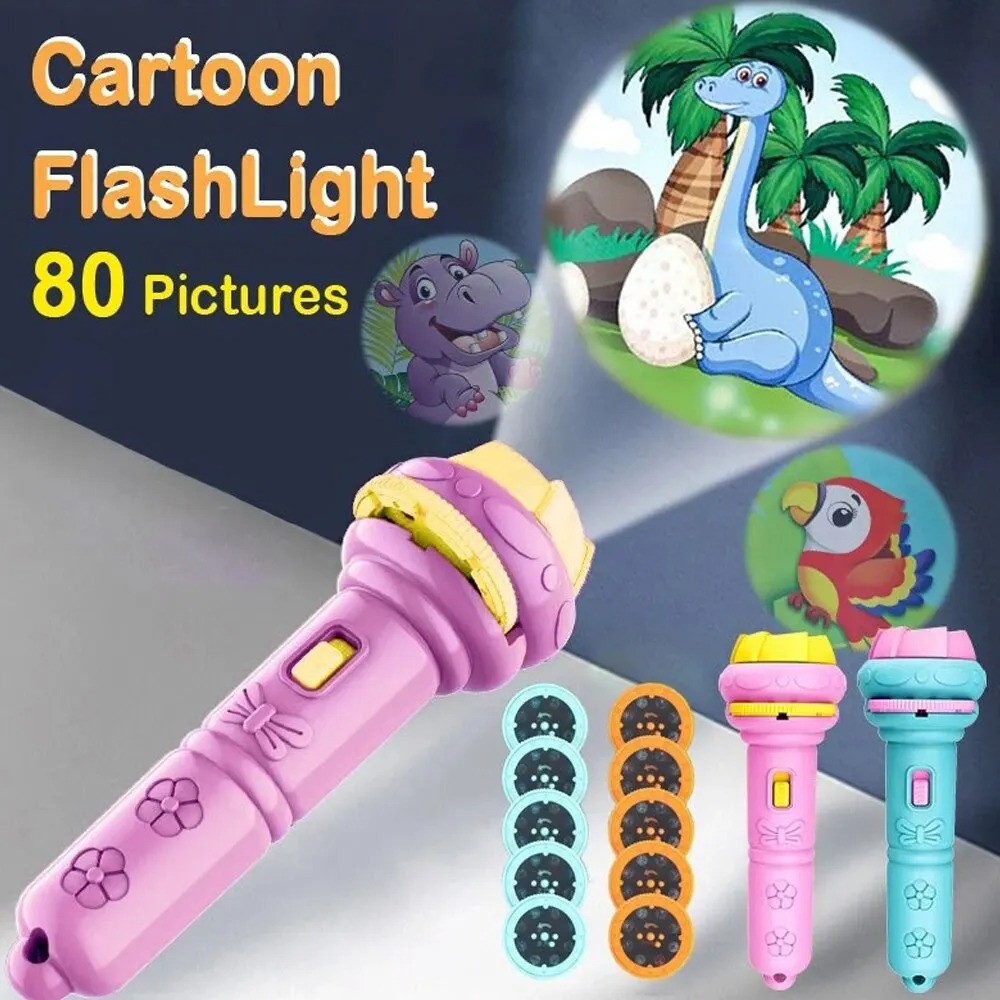 Musical Instrument Project - 10 Cards Cartoon Projection Flashlight 80