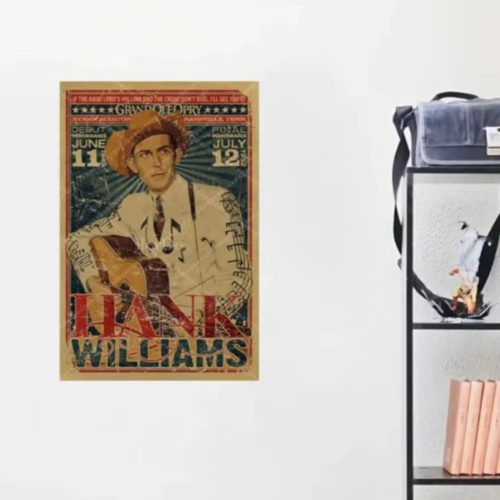 Hank Williams Metal Sign Retro - огляд і ціна Musical Instrument Sign