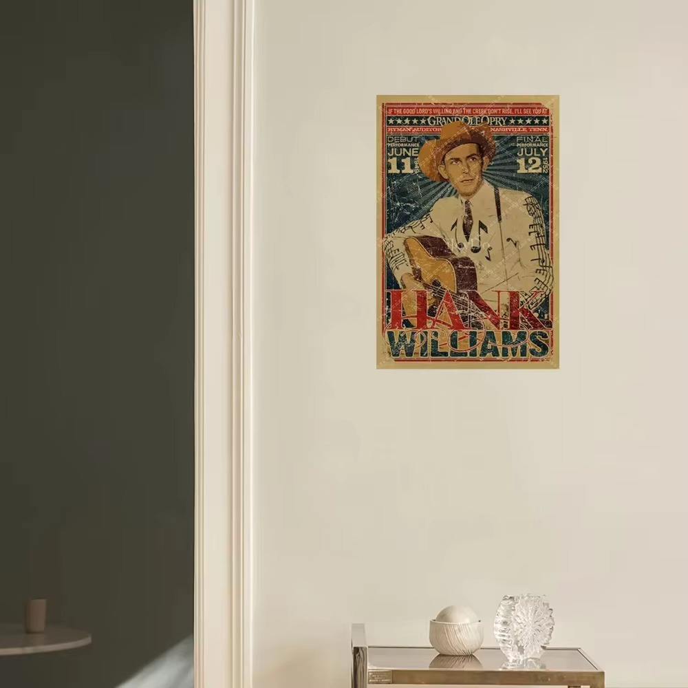 Hank Williams Metal Sign Retro - огляд і ціна Musical Instrument Sign