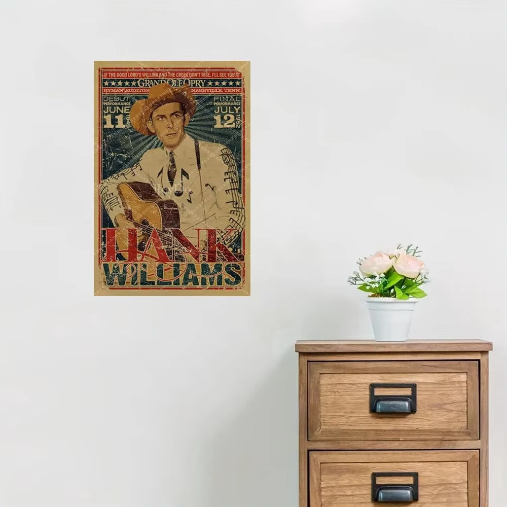 Hank Williams Metal Sign Retro - огляд і ціна Musical Instrument Sign