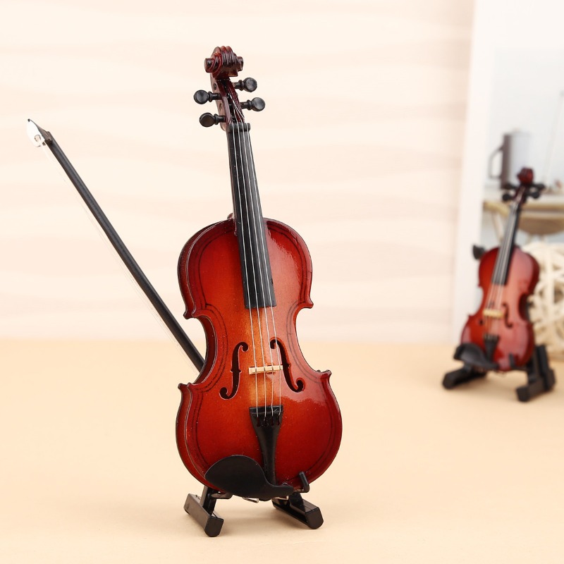 Tiny Violin Figurine Handmade  - огляд і ціна Musical Instrument Old