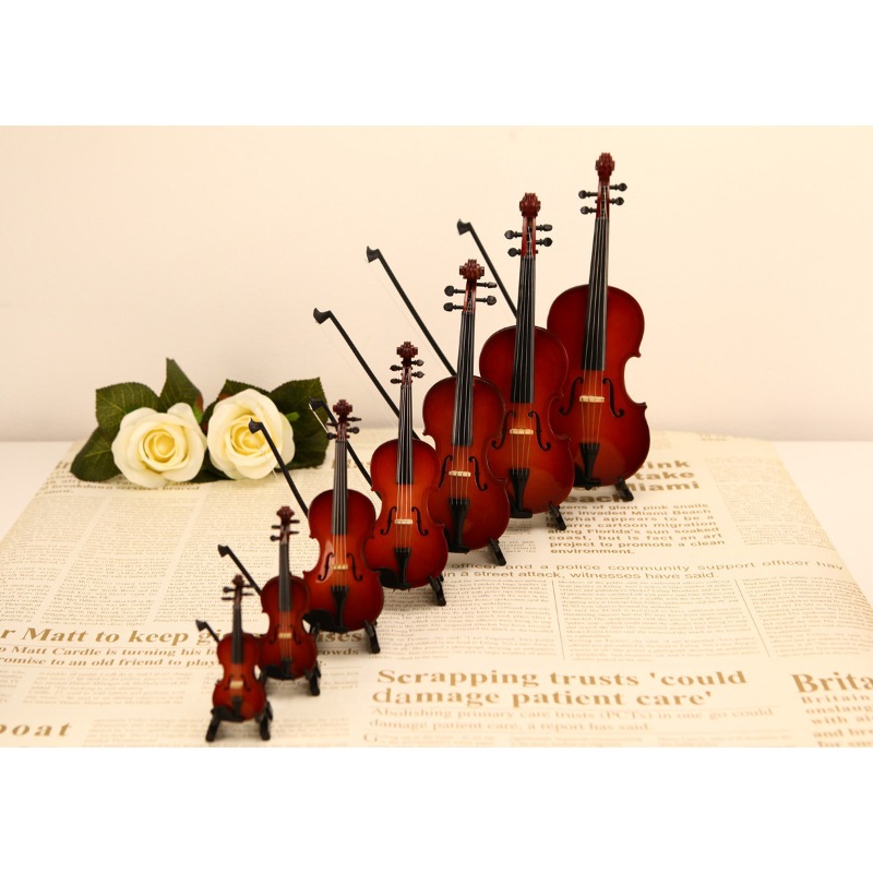 Tiny Violin Figurine Handmade  - огляд і ціна Musical Instrument Old