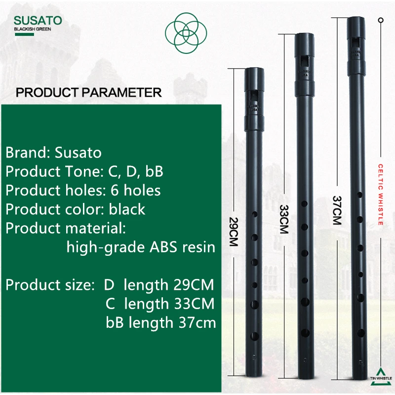 Susato 1 Pcs Small Bore 6 Hole - огляд і ціна Tin Whistle Flute