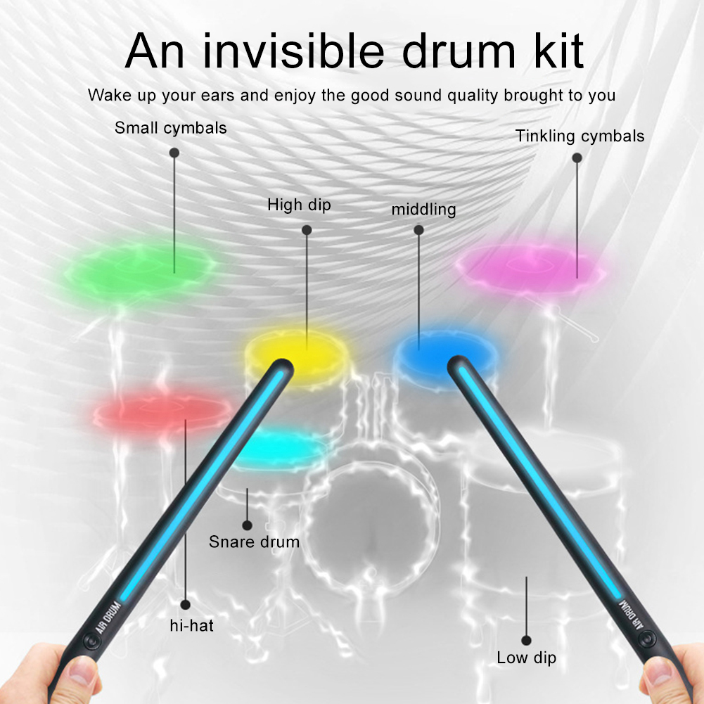 Portable Air Drum Set Air Drum - огляд і ціна Musical Instrument Virtual